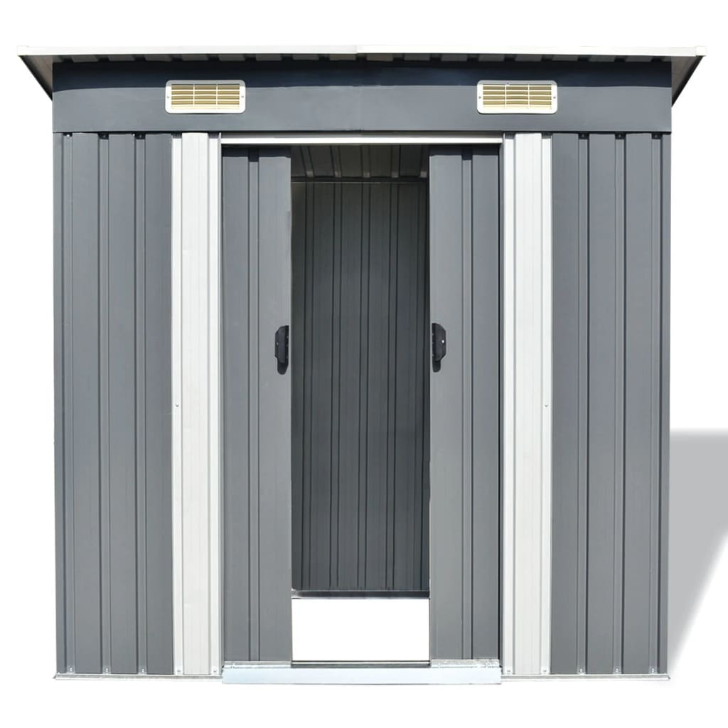 Vidaxl Garden Shed Metal Grey