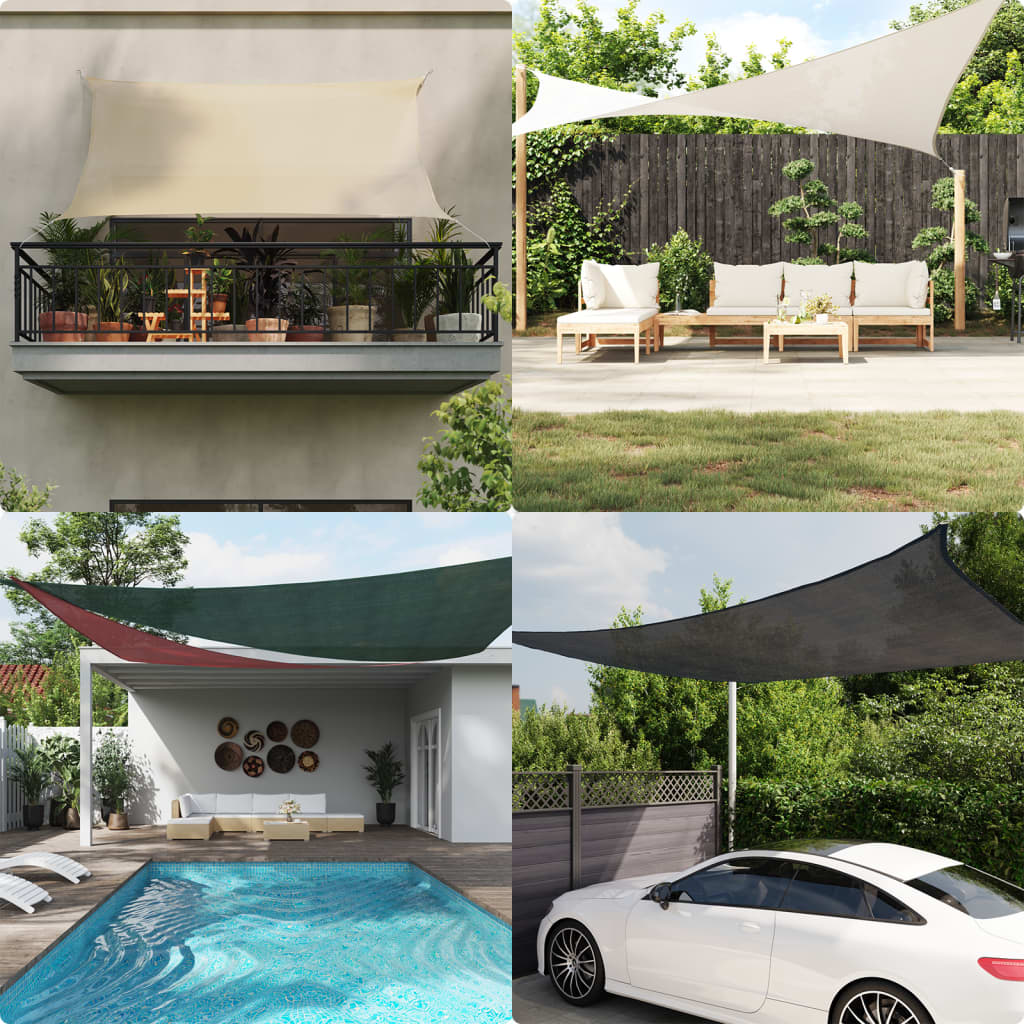 Vidaxl SunShade HDPE Square 2x2 M Cream