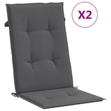 Vidaxl Garden chair cushions Backrest 2 pcs 120x50x3 cm Fabric Anthracite