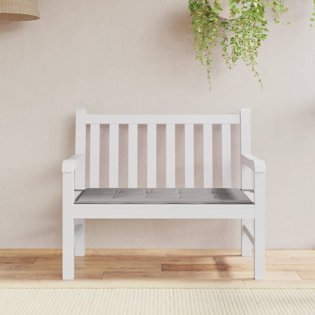 Vidaxl Garden Bench Pushion 120x50x3 cm Oxford Stof Gray Gray