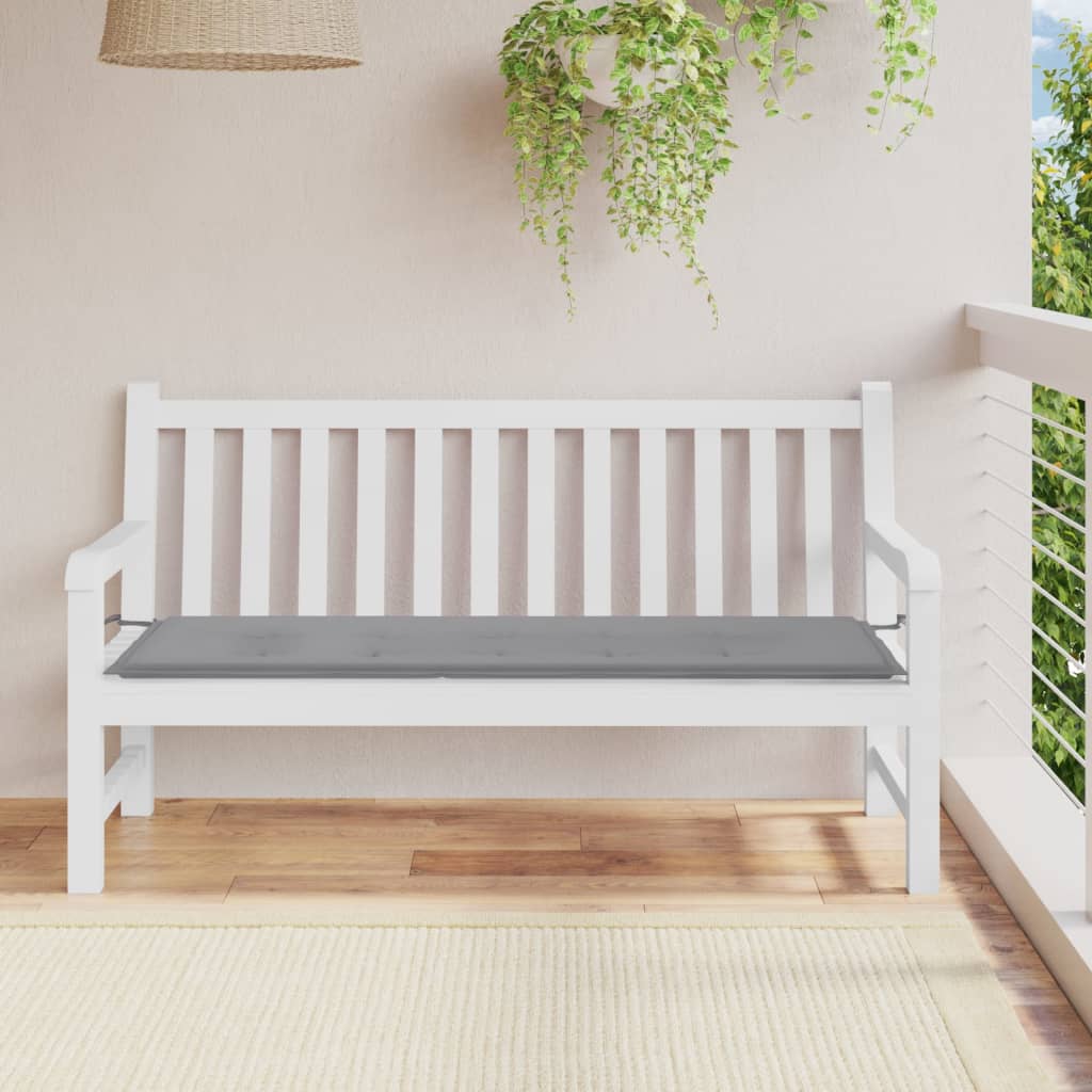 Vidaxl Garden Banch Cushion 150x50x3 cm tessuto Oxford grigio