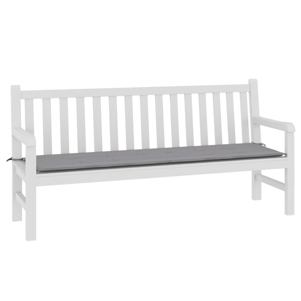 Vidaxl jardin banc coussin 180x50x3 cm oxford tissu gris