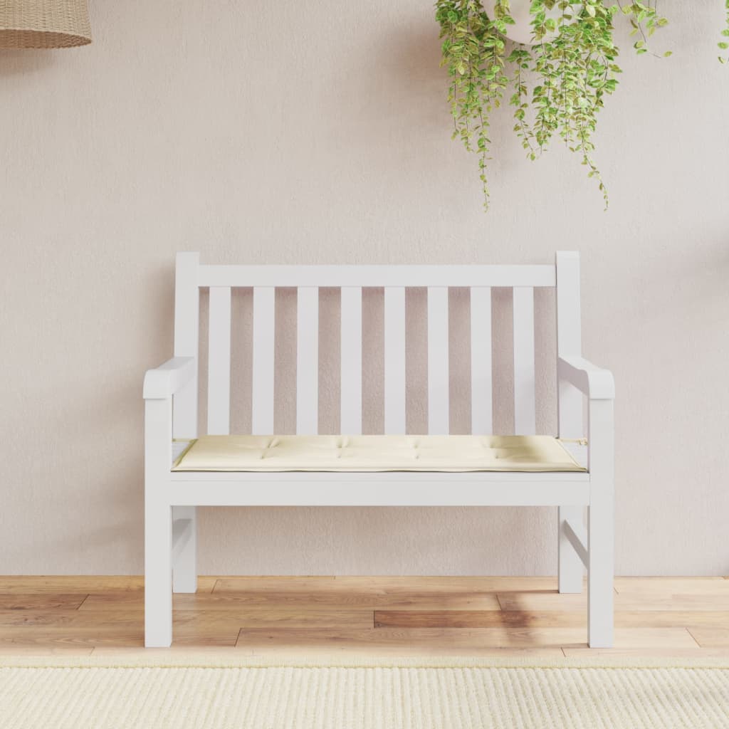 VIDAXL Garden Bench blazina 100x50x3 cm Oxford tkanina crème -barva