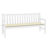 Vidaxl Garden Bench Cushion 180x50x3 cm Oxford Fabric Crème -farget