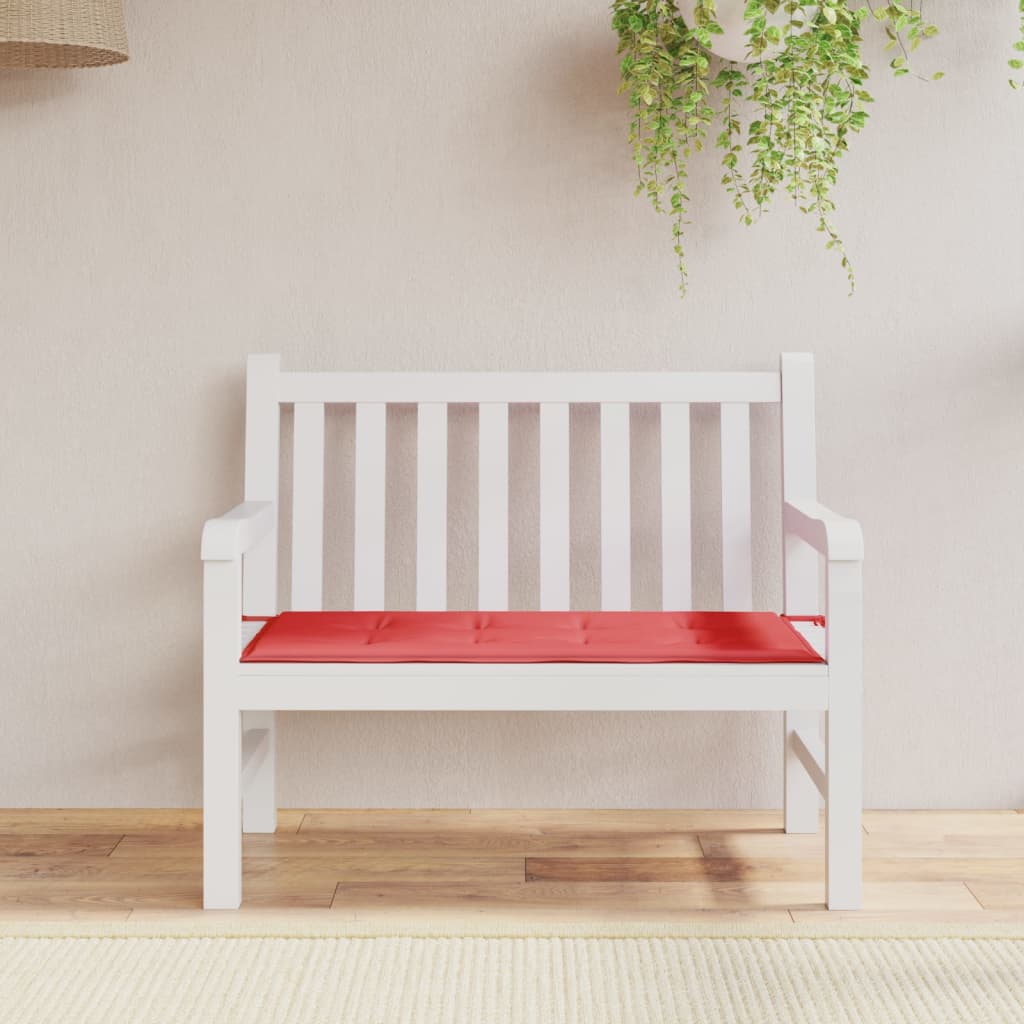 Vidaxl Garden Bench Poduszka 100x50x3 Cm Oxford Tkanina czerwona