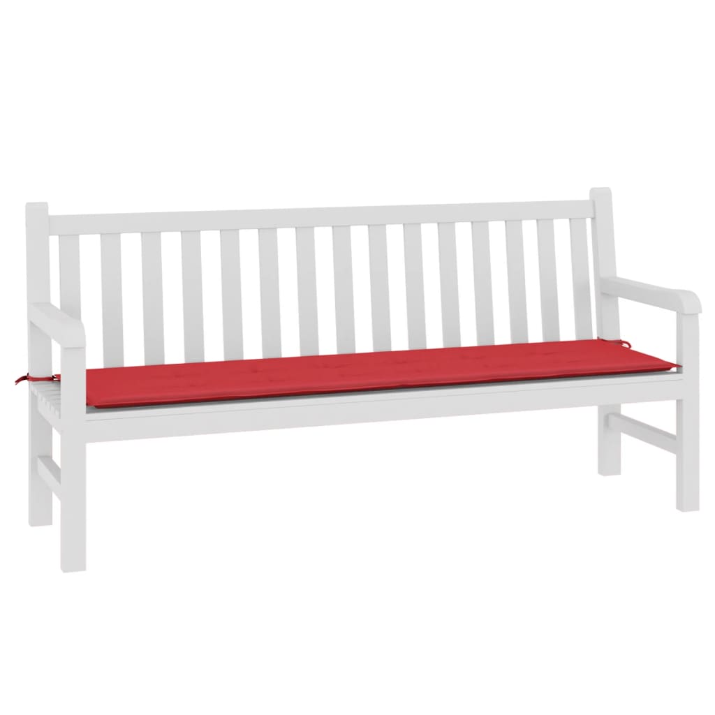 Vidaxl jardin banc coussin 180x50x3 cm oxford tissu rouge