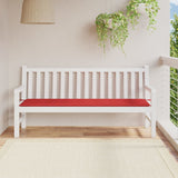 Vidaxl jardin banc coussin 180x50x3 cm oxford tissu rouge