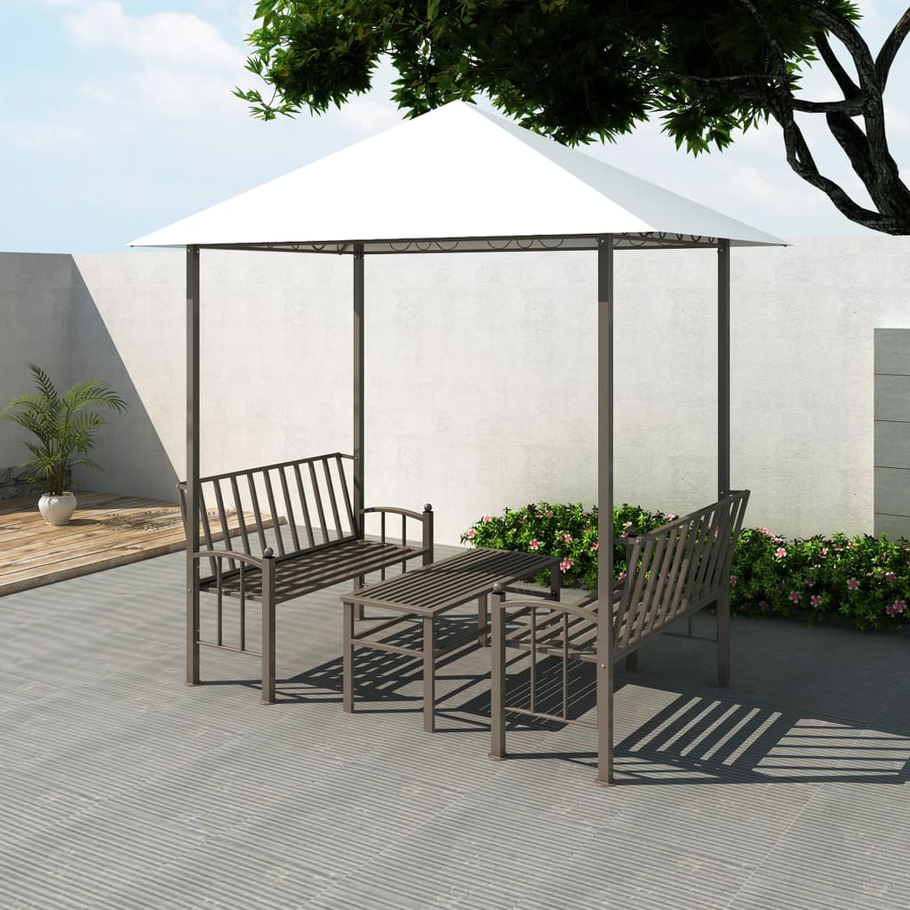 Vidaxl Garden Pavilion mit Tisch und Bänken 2.5x1.5x2,4 m