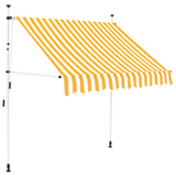 Vidaxl Luifel udvider manuelt 150 cm orange og hvide striber