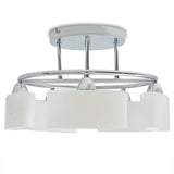 Vidaxl Plafond Lampe avec des hottes en verre en forme d'Ellips 5XE14 200W