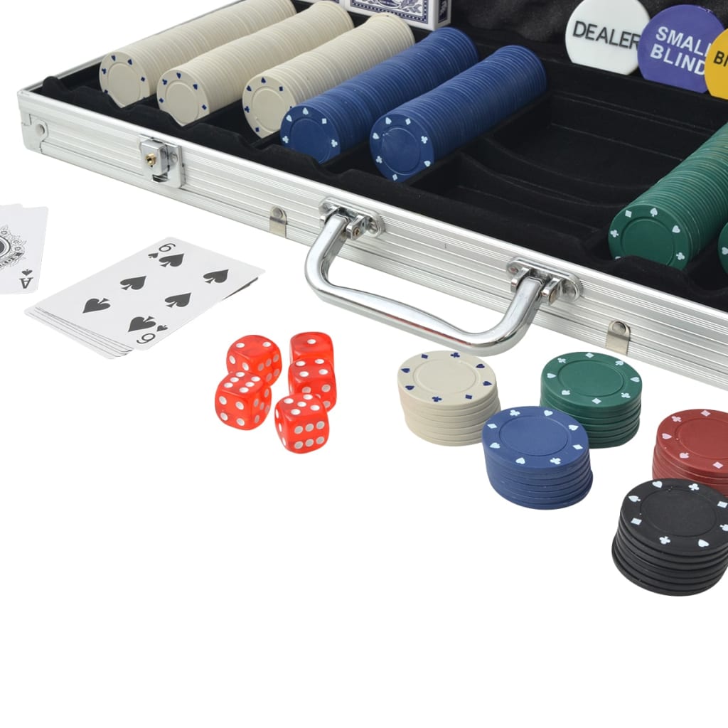 Vidaxl Poker Conjunto con 500 chips de aluminio