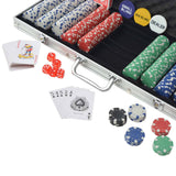 Vidaxl Poker Conjunto con 500 chips de aluminio