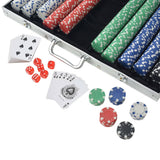 Vidaxl Poker Set z aluminijem 1000 čipov