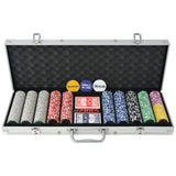 Vidaxl Poker Conjunto con 500 chips de aluminio