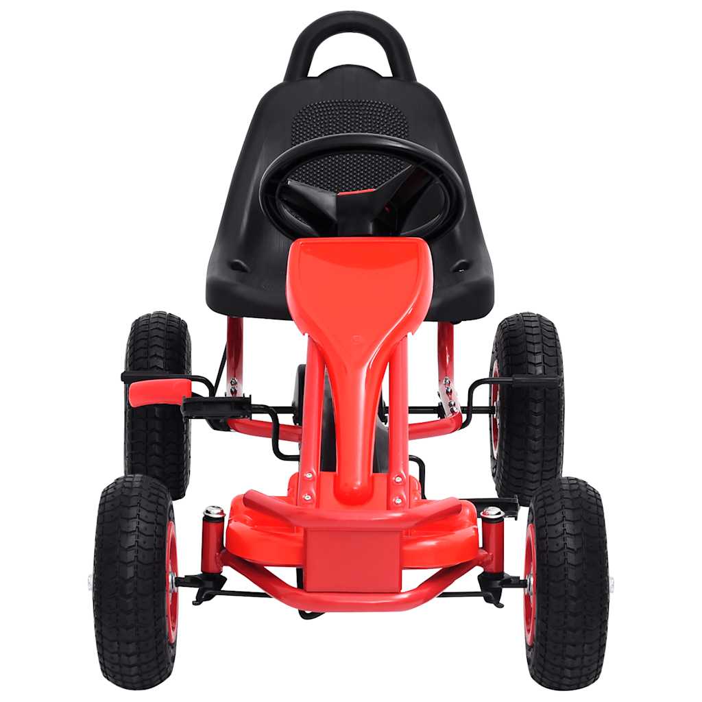 Vidaxl go -Kart avec pédales et pneus pneumatiques rouges