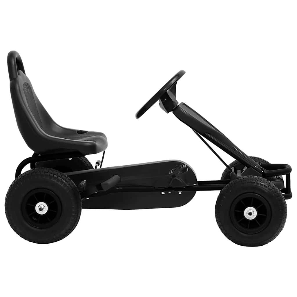 Vidaxl GO -Kart con pedali e pneumatici Black