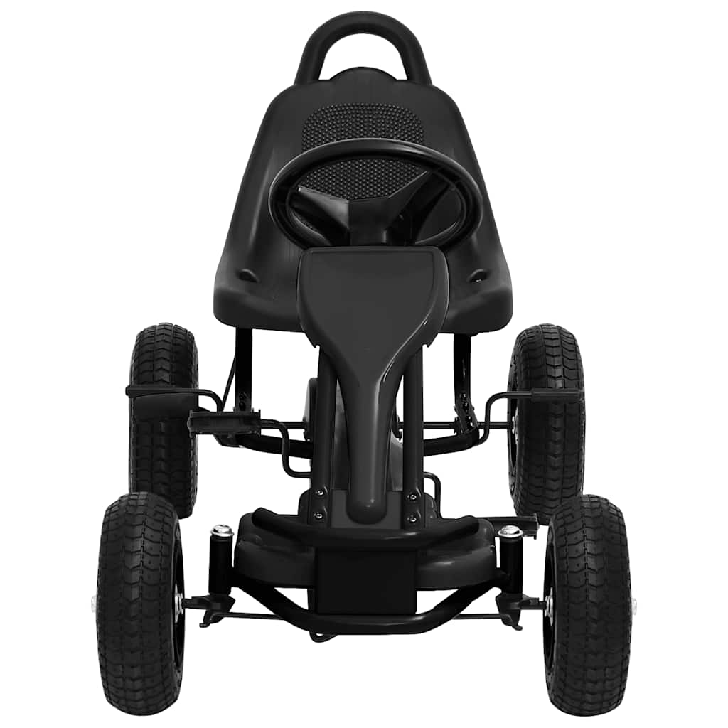 Vidaxl go -kart with pedals and pneumatic tires black