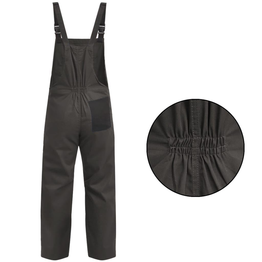 Vidaxl men dungarees rozmiar m szary