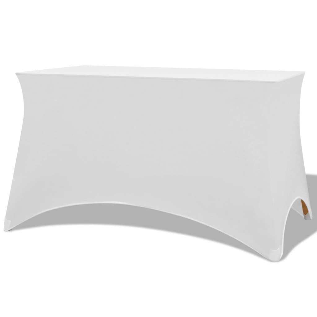 Vidaxl Table Cover Stretch White 183x76x74 cm 2 Sts