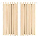 Cortinas de micro-satina Vidaxl con bucles 140x225 cm beige 2 pcs