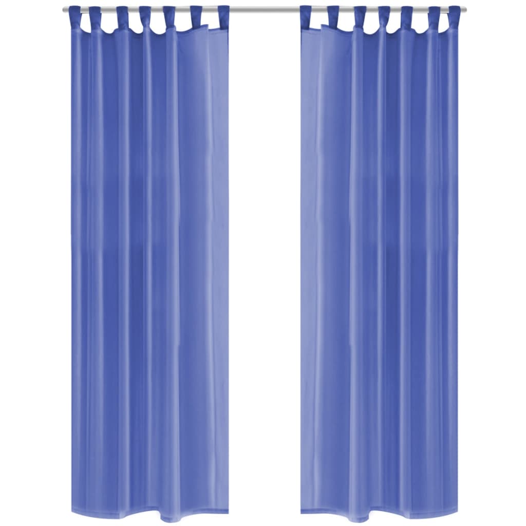 Vidaxl tende Voile 140x225 cm King Blue 2 PCS