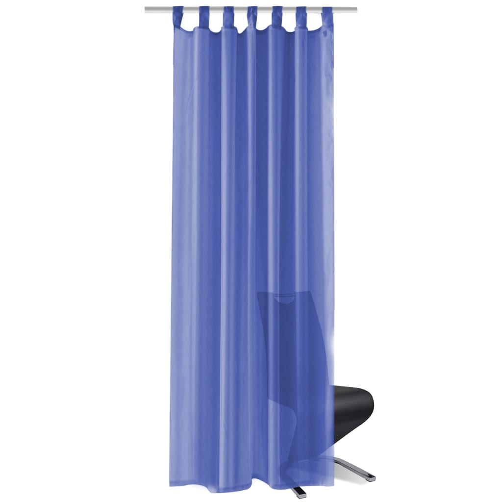 Vidaxl tende Voile 140x225 cm King Blue 2 PCS