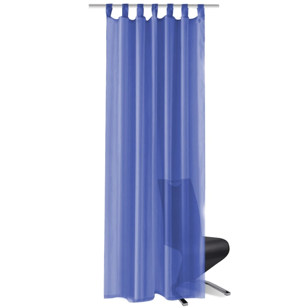 Vidaxl tende Voile 140x245 cm King Blue 2 PCS