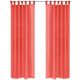 Tende Vidaxl Voile 140x225 cm Red 2 PC