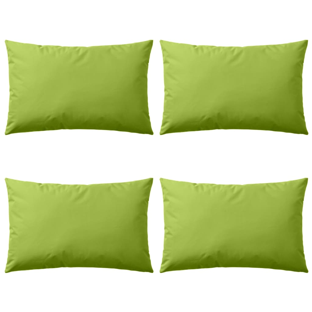 Cojines al aire libre de Vidaxl 60x40 cm Apple Green 4 PCS