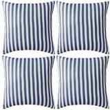 Vidaxl outdoor cushions 45x45 cm striped navy blue 4 pcs