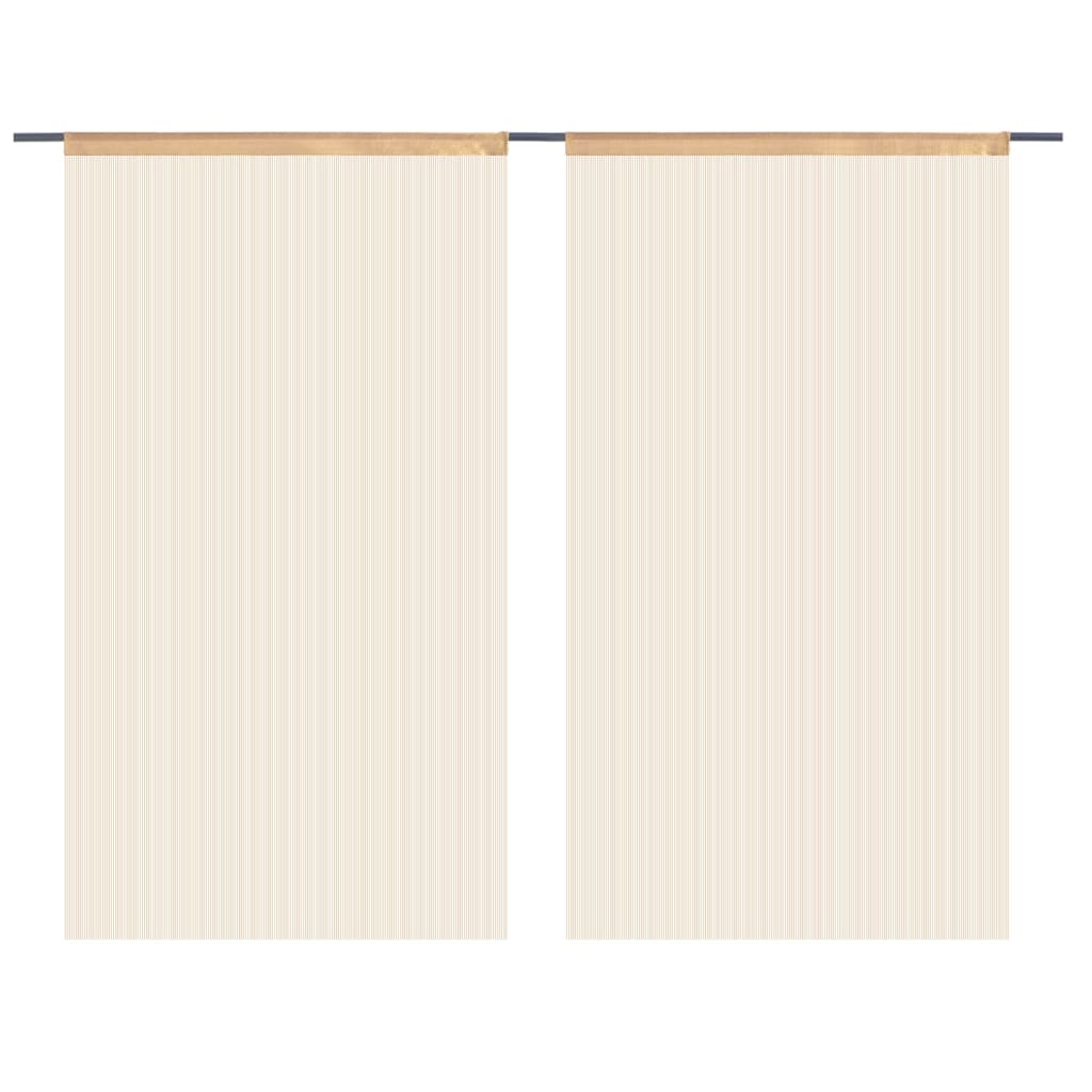 Vidaxl Wire Gardiner 100x250 cm Beige 2 Sts