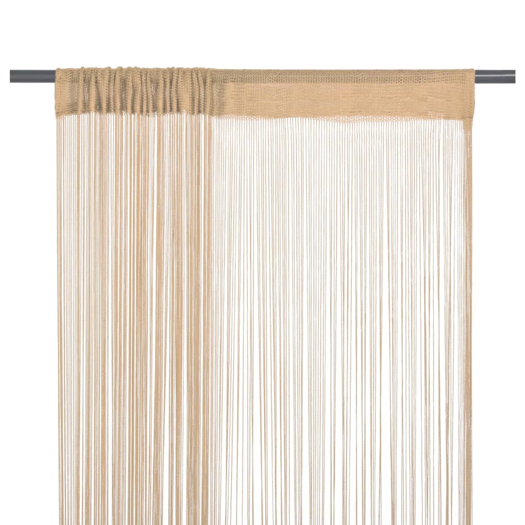 Zasłony druciane Vidaxl 140x250 cm Beige 2 STS