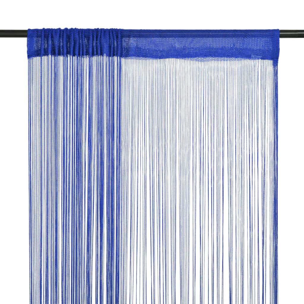 Cortinas de alambre de Vidaxl 100x250 cm azul 2 pcs