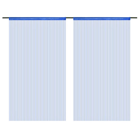 VidaXL Draadgordijnen 100x250 cm blauw 2 st