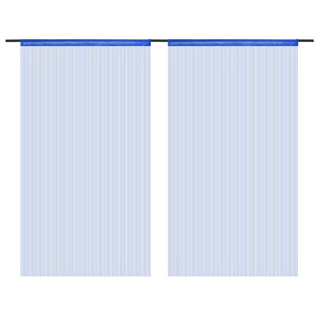 Cortinas de alambre de Vidaxl 100x250 cm azul 2 pcs