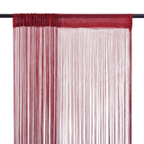 Vidaxl Wire Curtains 100x250 cm vinrød 2 m