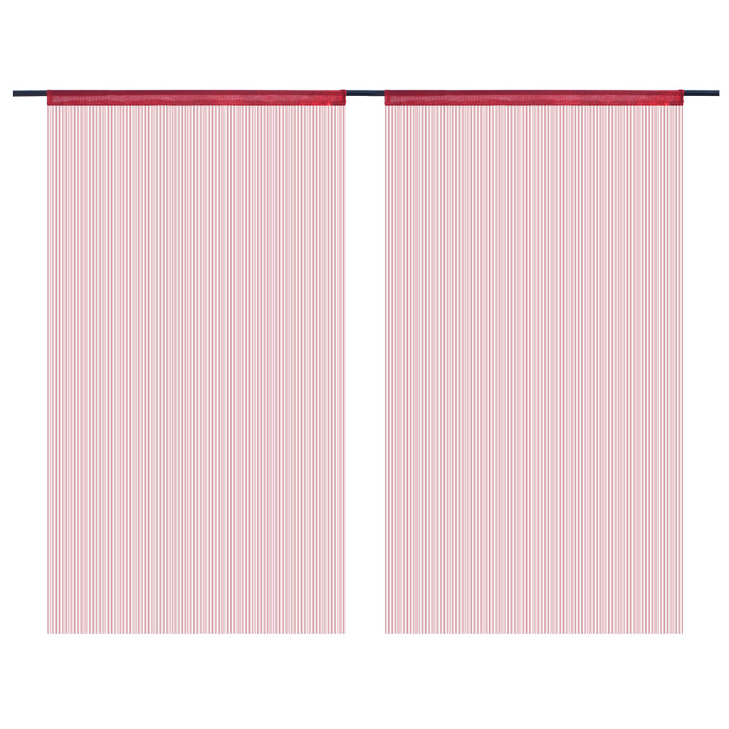 Vidaxl Wire Curtains 100x250 cm vinrød 2 m