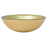 Vidaxl Washbasin hærdet glas 42 cm guld