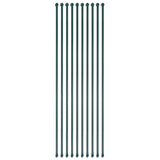 VidaXL Garden posts 1.5 m Metal Green 10 pcs