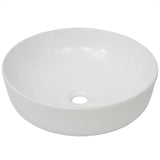 Vidaxl Washbasin Round White 41,5x13,5 cm keramikk