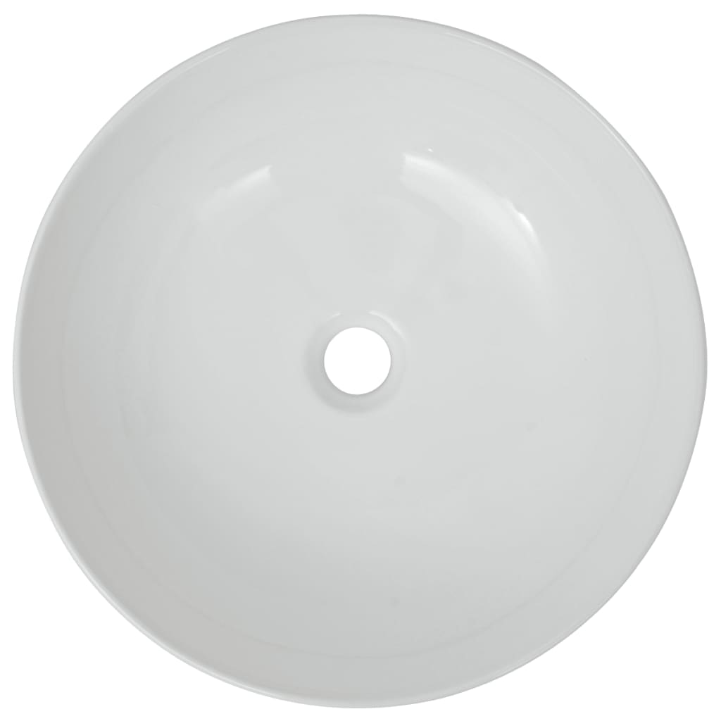 Vidaxl Washbasin Round White 41,5x13,5 cm keramikk