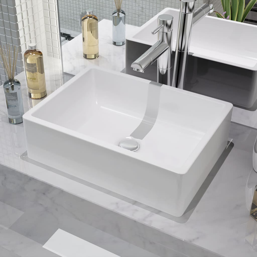 Vidaxl Washbasin White 41x30X12 cm keramika