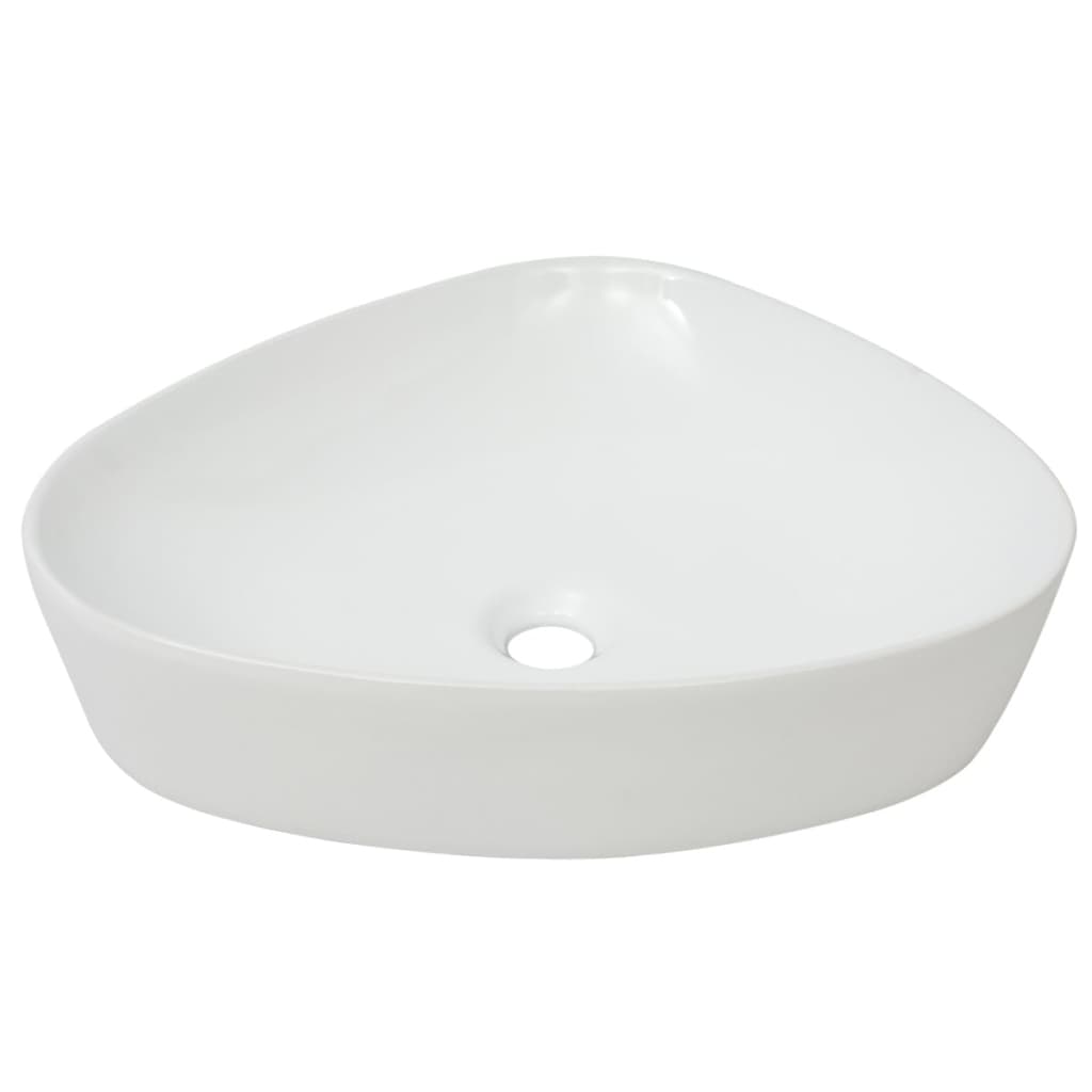 Vidaxl Washbasin Triangular White 50,5x41x12 cm keramika