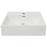 Vidaxl Washbasin s jeřábovým otvorem bílá 51,5x38.5x15 cm keramika