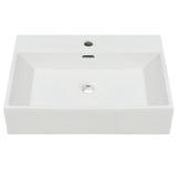 Vidaxl WASHBASIN s TAPHOLE WHITE 60,5x42.5X14,5 cm keramika