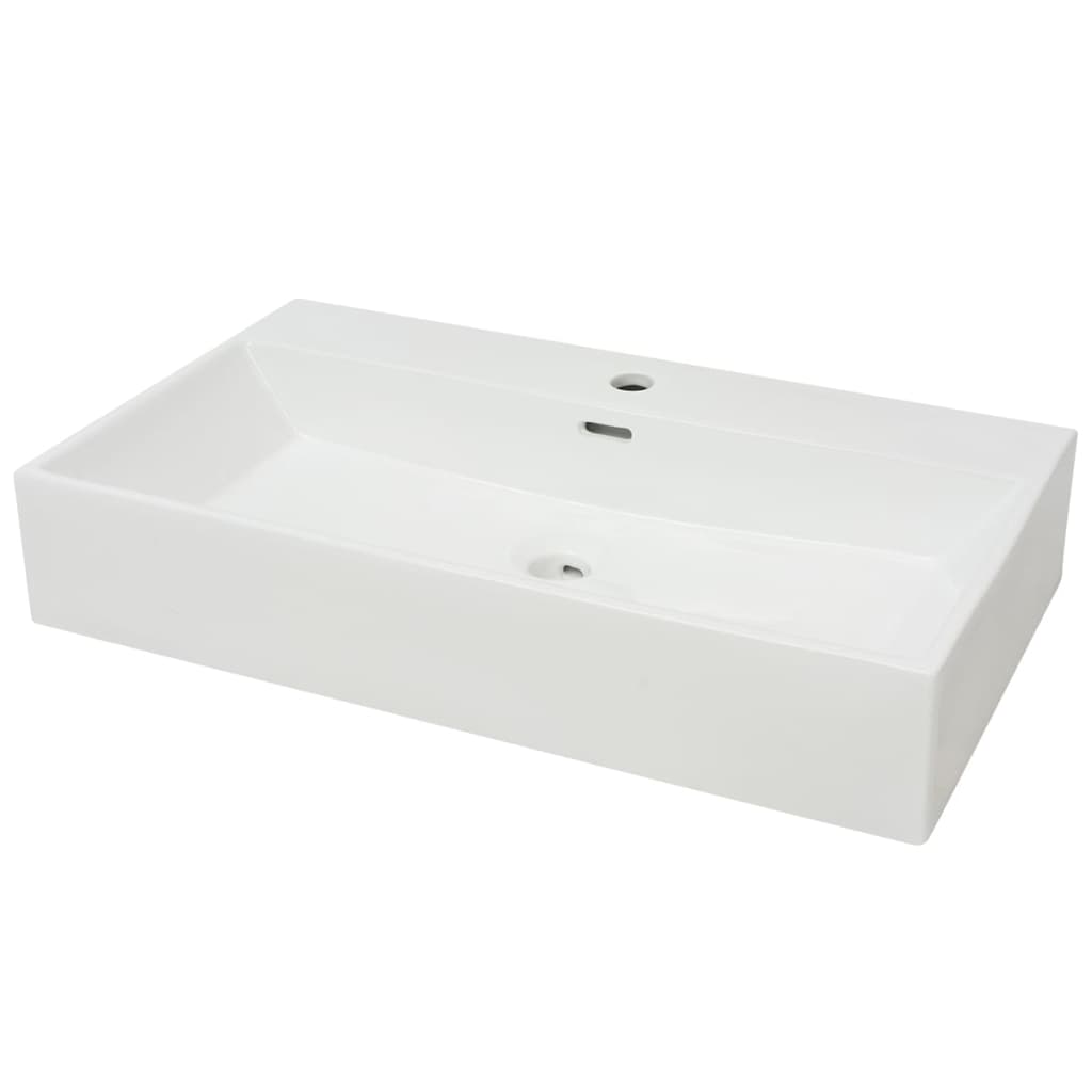 Vidaxl Washbasin con Taphole White 76x42.5x14.5 cm Muermiek