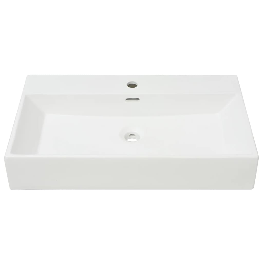 Vidaxl Washbasin con Taphole White 76x42.5x14.5 cm Muermiek