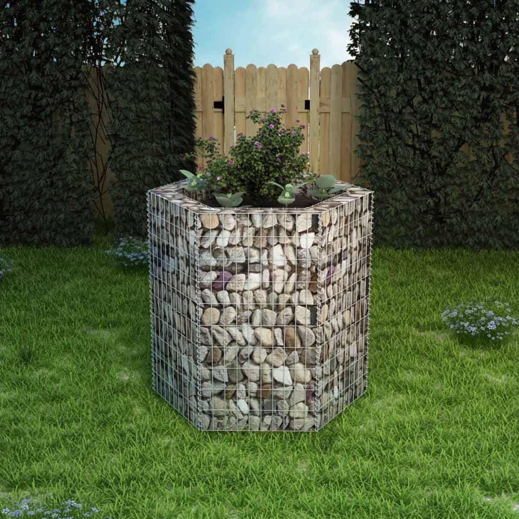 Vidaxl Gabion Planter Insent Hexagonal 100x90x100 cm