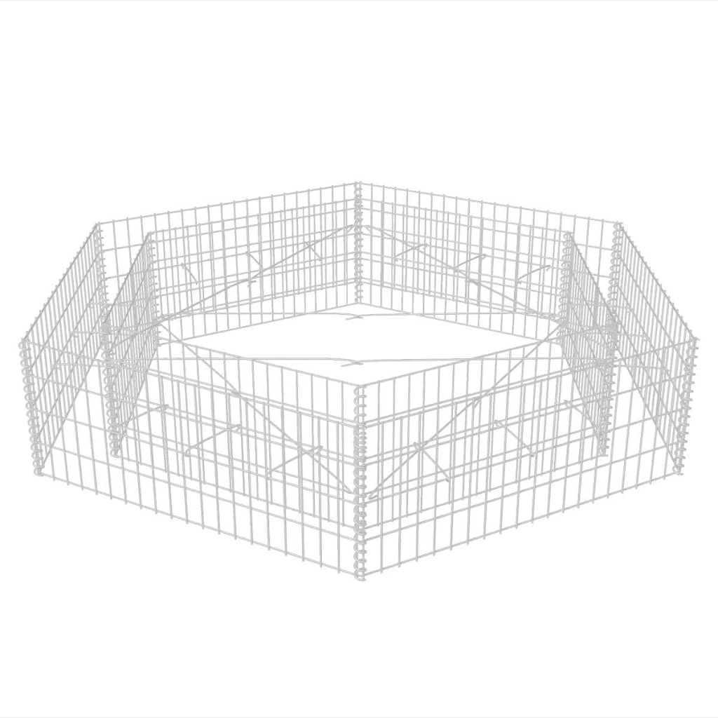 Vidaxl Gabion Planter Intensed Hexagonal 200x173X40 cm