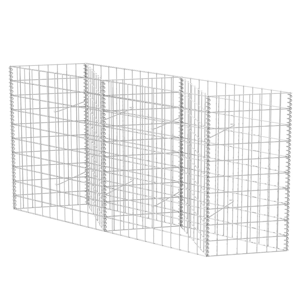 Vidaxl Gabion Basket 120x30x100 cm Acciaio zincato